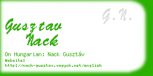 gusztav nack business card